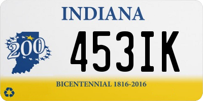 IN license plate 453IK