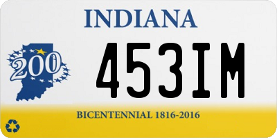 IN license plate 453IM