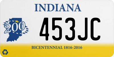 IN license plate 453JC