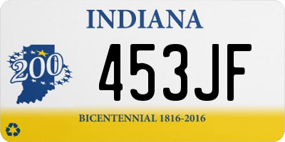 IN license plate 453JF