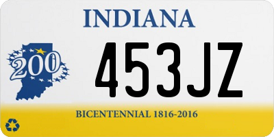 IN license plate 453JZ