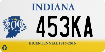 IN license plate 453KA