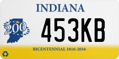 IN license plate 453KB