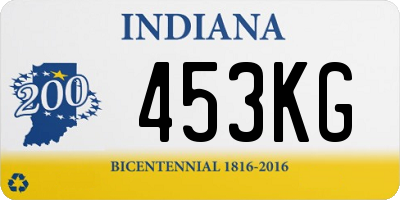 IN license plate 453KG