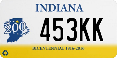 IN license plate 453KK