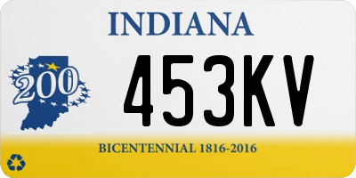 IN license plate 453KV
