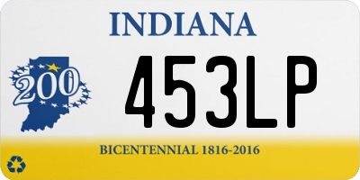 IN license plate 453LP