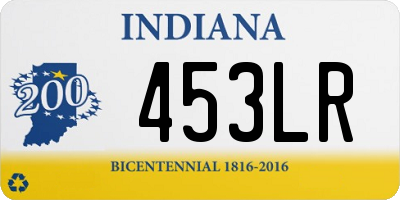 IN license plate 453LR