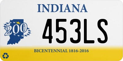 IN license plate 453LS