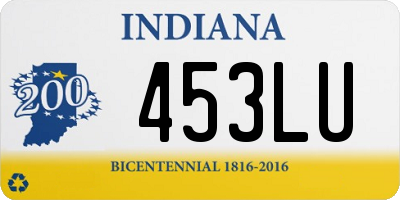 IN license plate 453LU