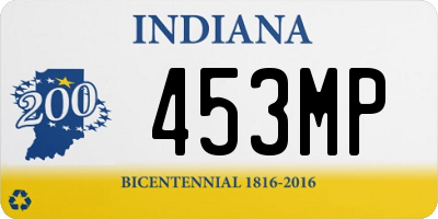 IN license plate 453MP