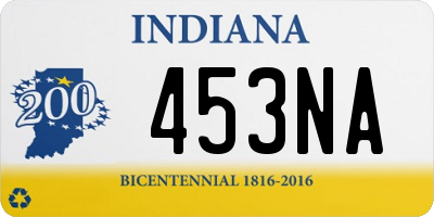 IN license plate 453NA