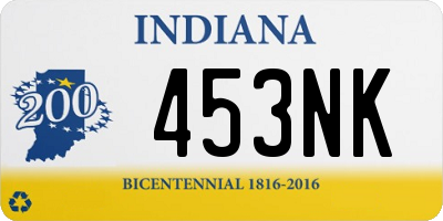 IN license plate 453NK