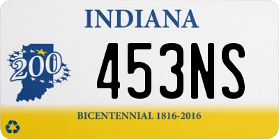 IN license plate 453NS