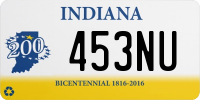 IN license plate 453NU