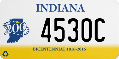 IN license plate 453OC