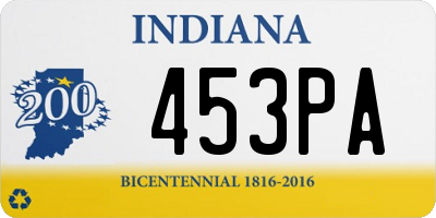 IN license plate 453PA