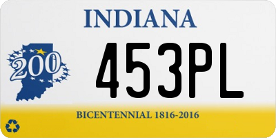 IN license plate 453PL