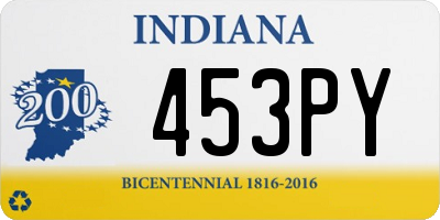 IN license plate 453PY