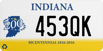 IN license plate 453QK