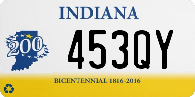 IN license plate 453QY