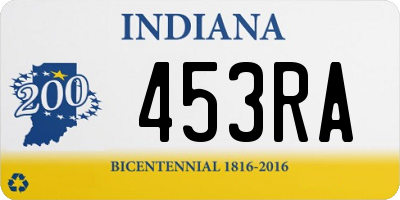 IN license plate 453RA