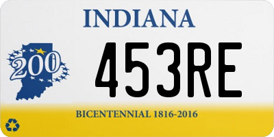 IN license plate 453RE