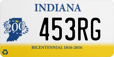 IN license plate 453RG