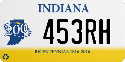 IN license plate 453RH