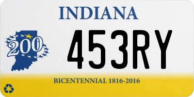 IN license plate 453RY