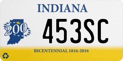 IN license plate 453SC