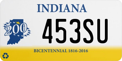 IN license plate 453SU