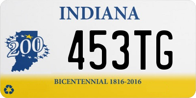 IN license plate 453TG