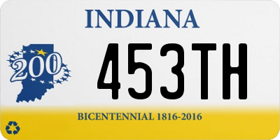 IN license plate 453TH