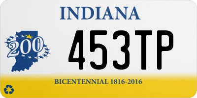 IN license plate 453TP