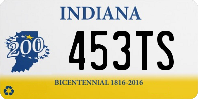 IN license plate 453TS