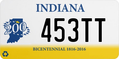 IN license plate 453TT