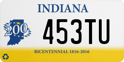 IN license plate 453TU