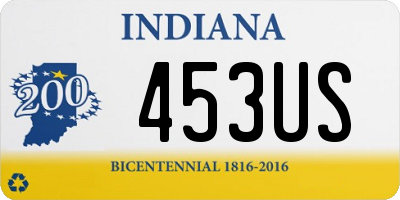 IN license plate 453US