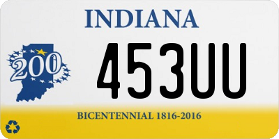 IN license plate 453UU