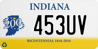 IN license plate 453UV