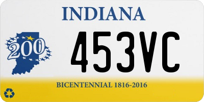 IN license plate 453VC