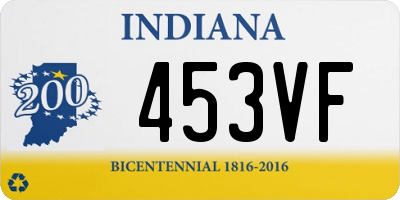 IN license plate 453VF