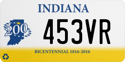 IN license plate 453VR