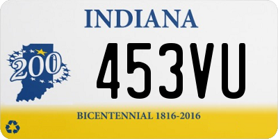 IN license plate 453VU