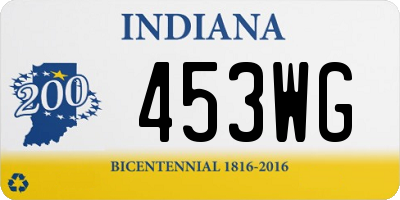 IN license plate 453WG