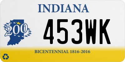 IN license plate 453WK