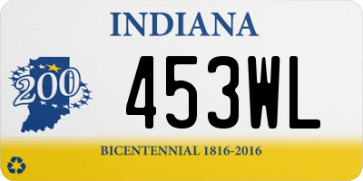 IN license plate 453WL