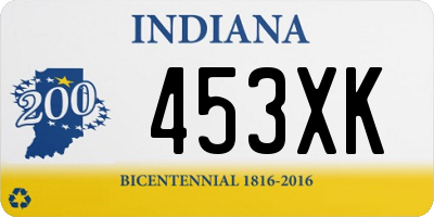 IN license plate 453XK