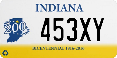 IN license plate 453XY